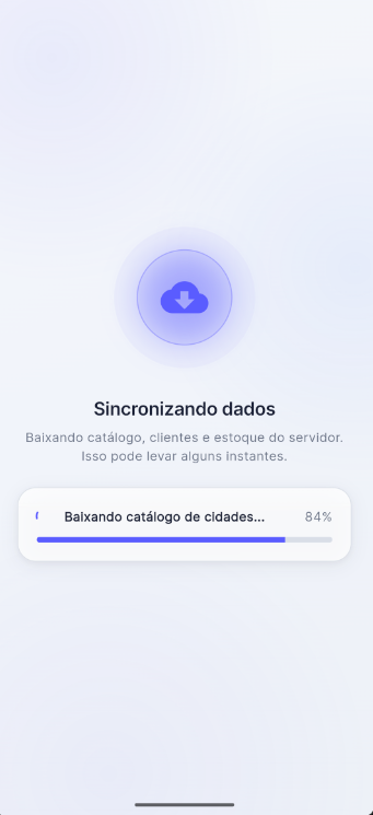 Tela inicial do app — onboarding concluído