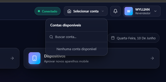 Seletor de conta